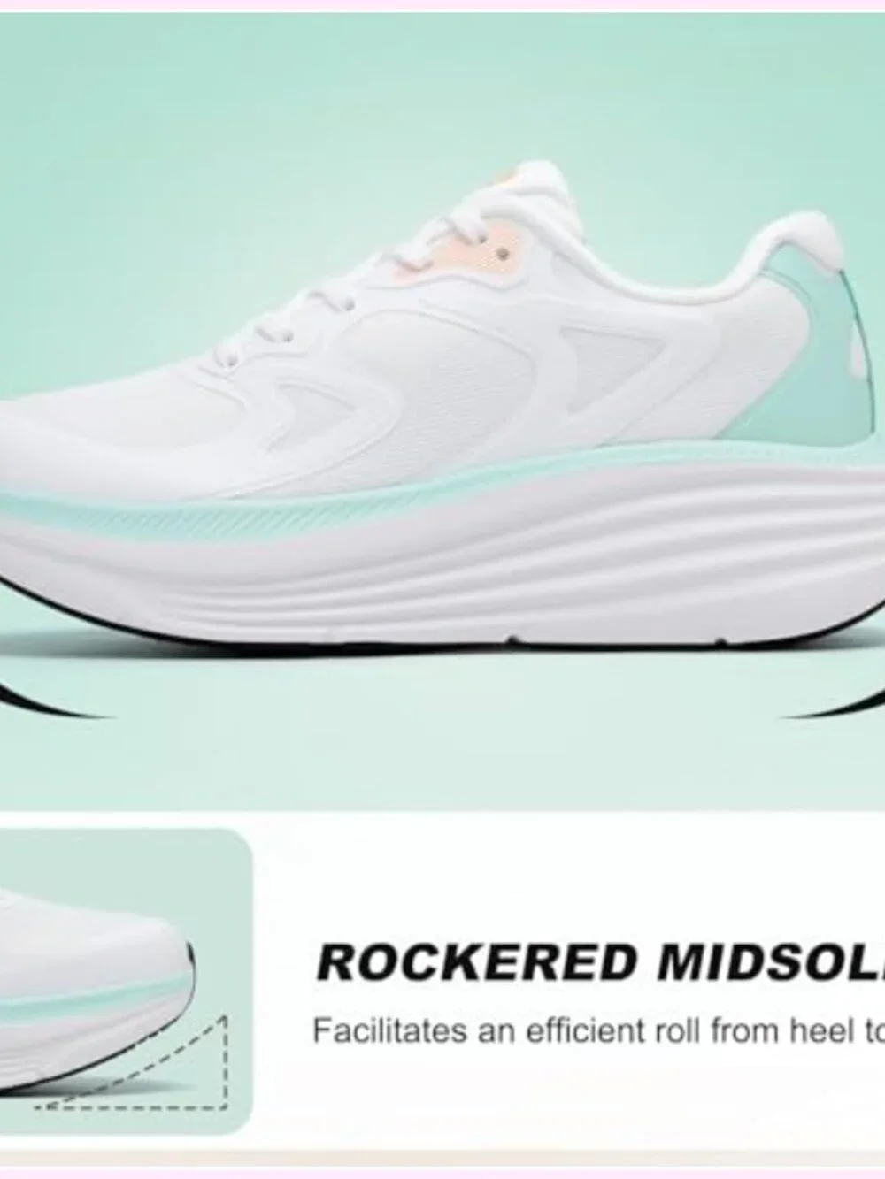 Anti-Fatigue Max Cushion Walking Shoes for Work - Wide Fit